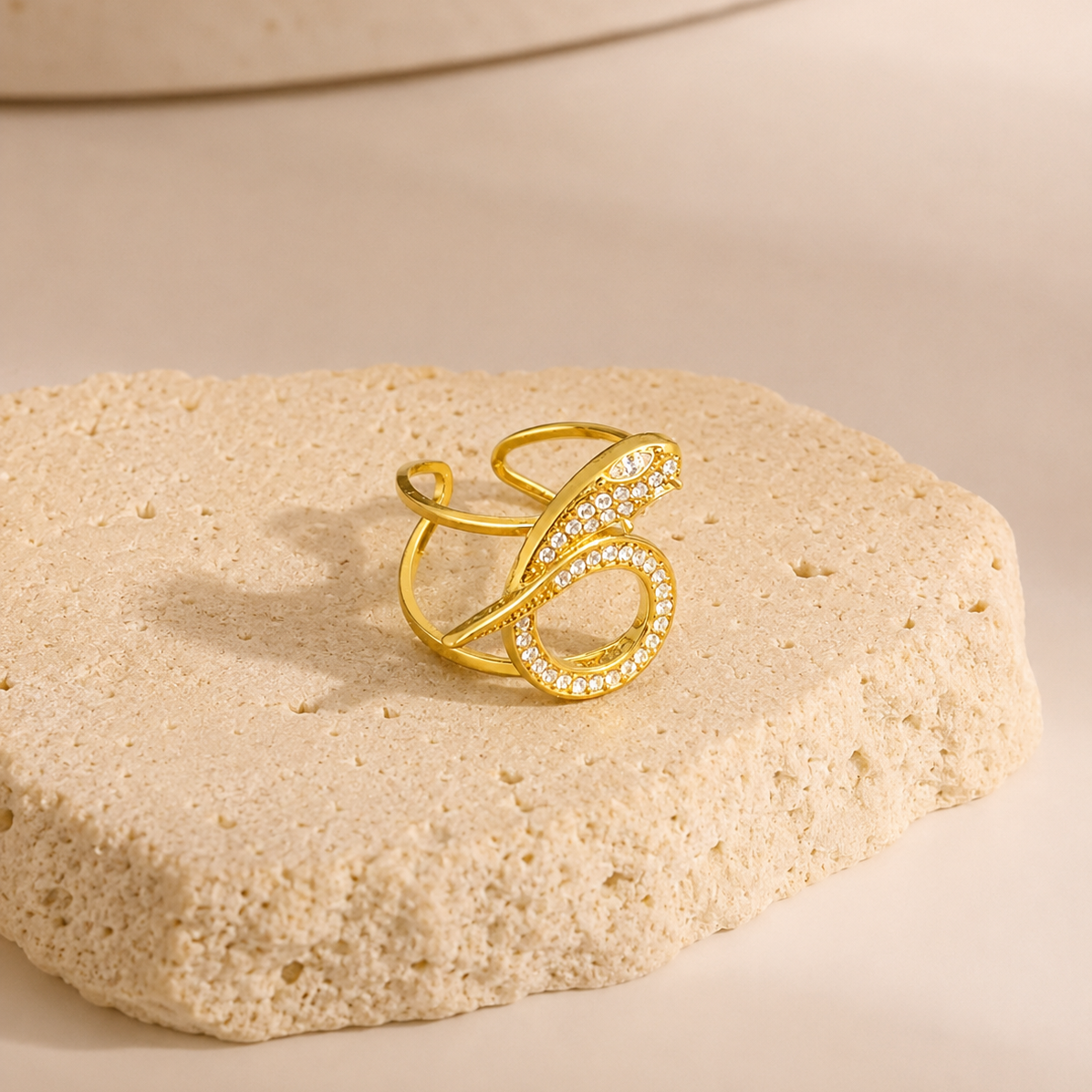 Snake Zircon Ring