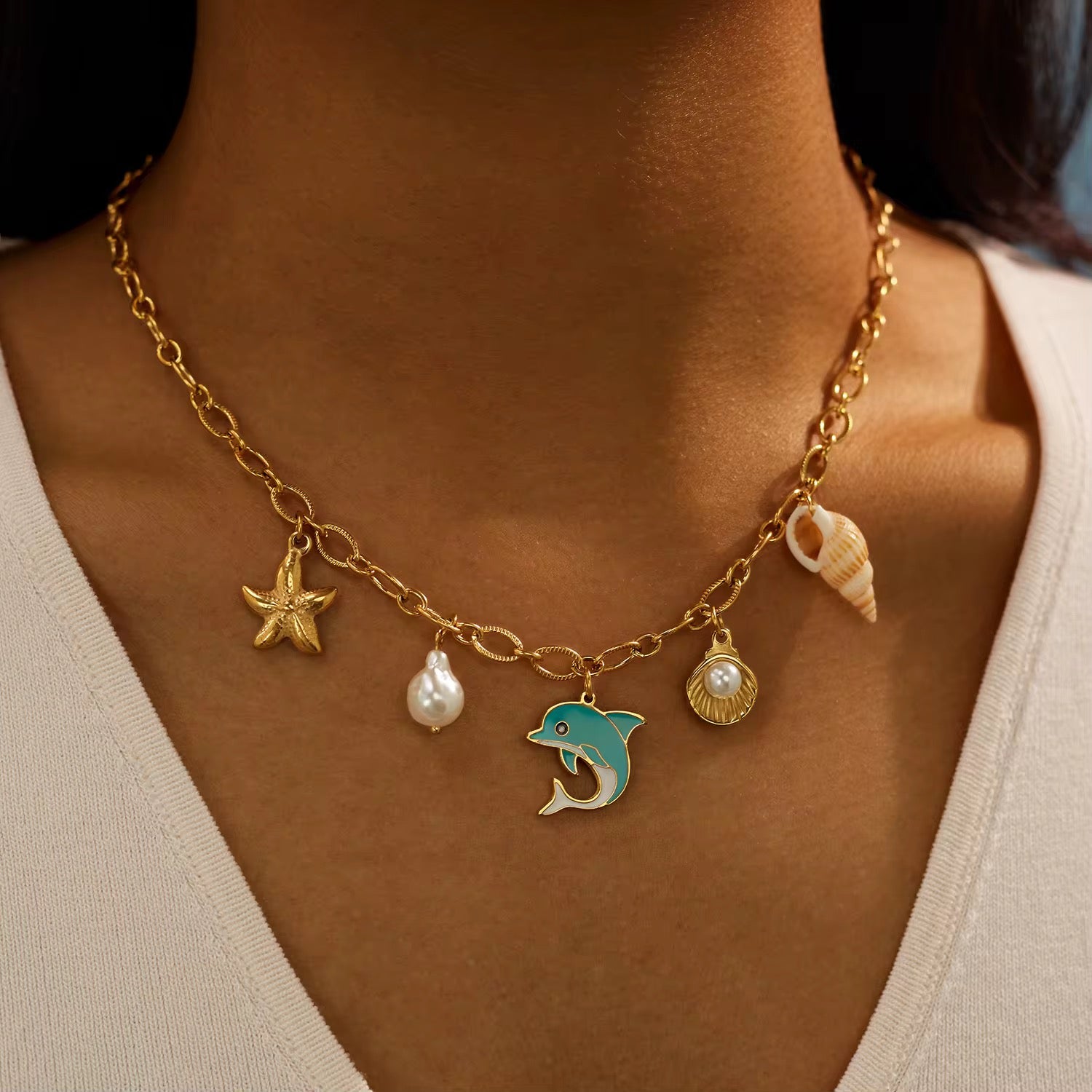 Summer Beach Pendant Necklace