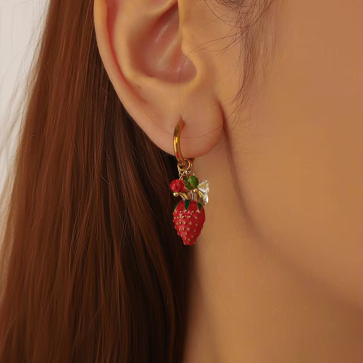 Strawberry Drop Earrings