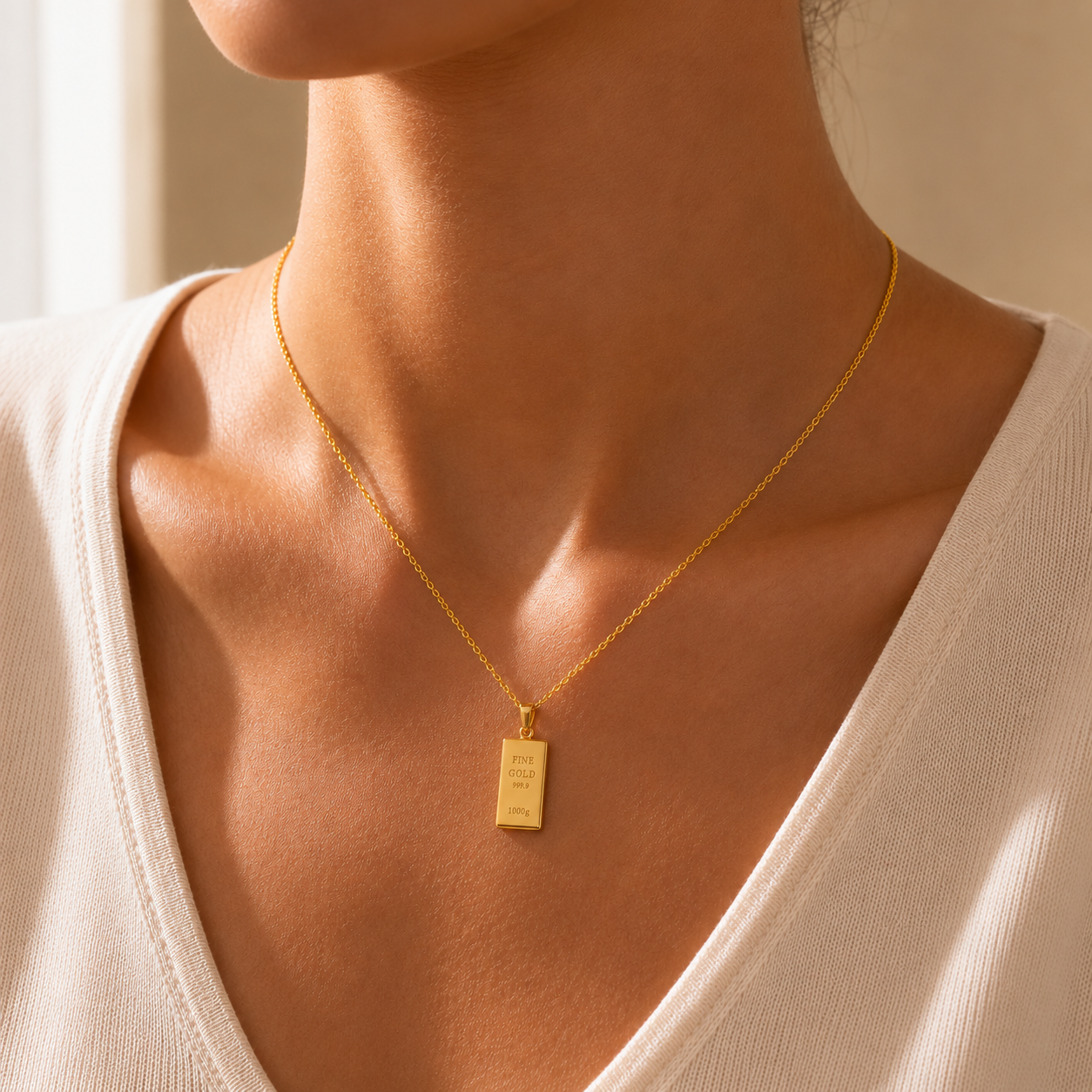 Gold Bar Necklace