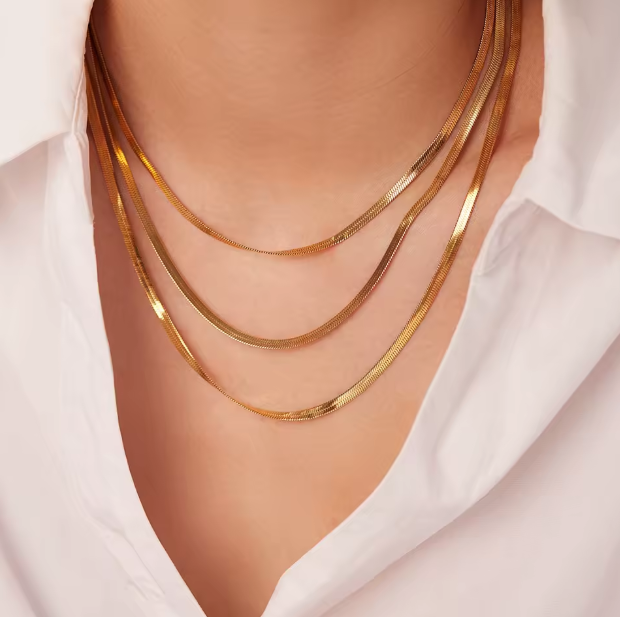 Three layers Snake Chain Necklace