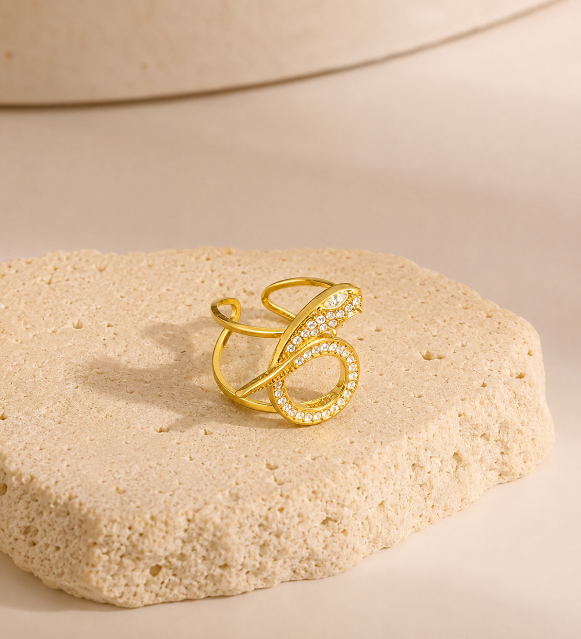 Snake Zircon Ring