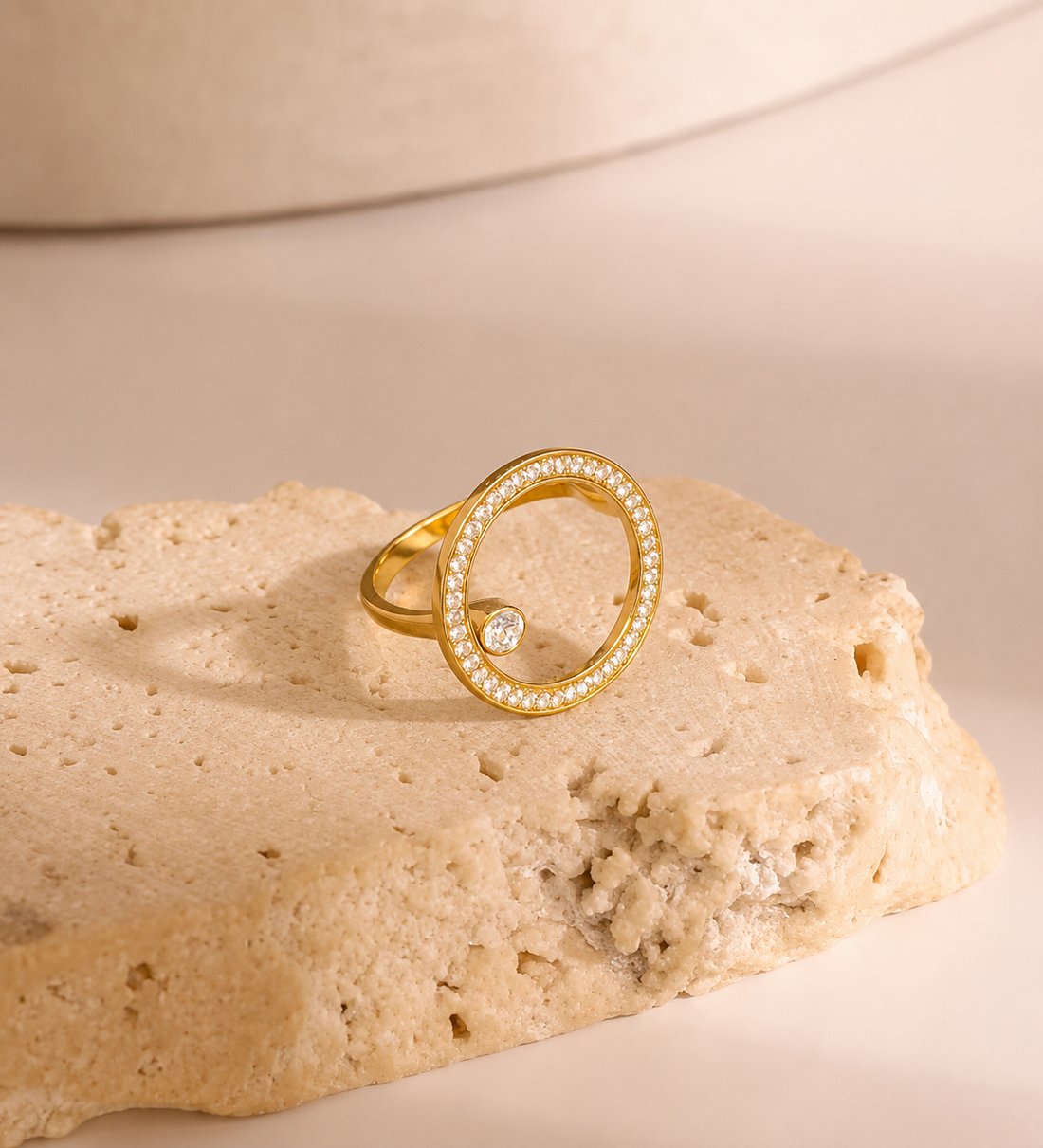 Rhinestone Circle Ring