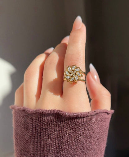 Flower Zircon Ring