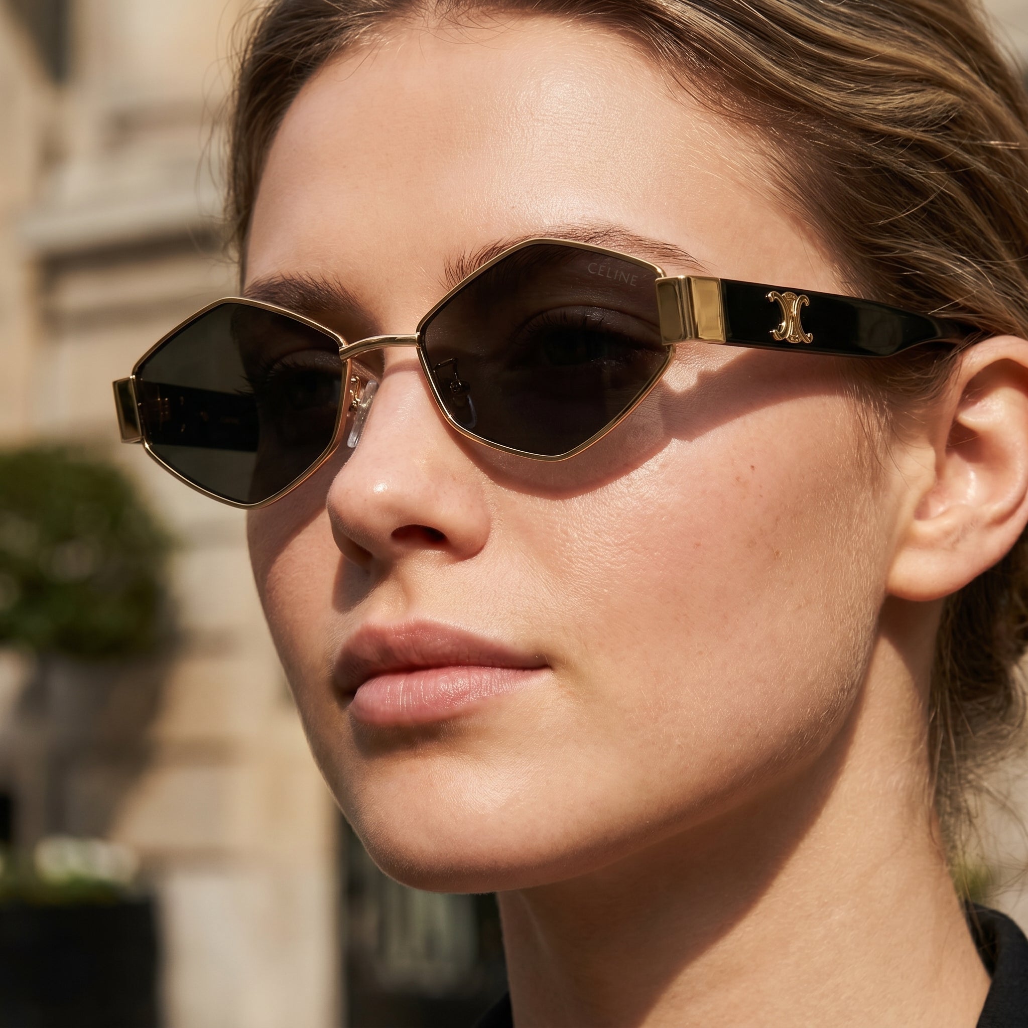 Celine Triomphe Hexagonal Sunglasses