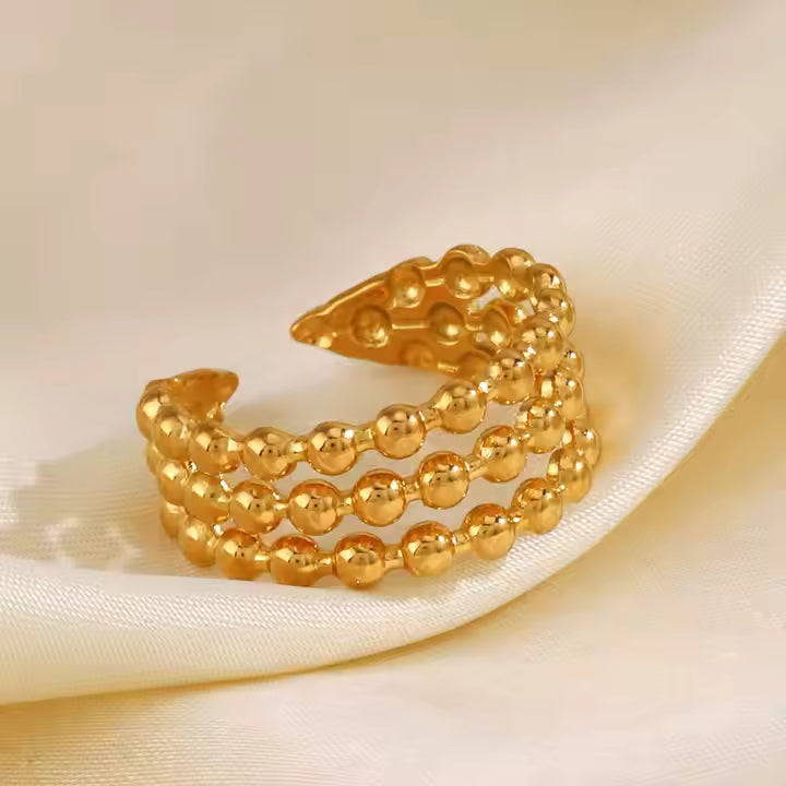 3-Layer Round Bead Ring