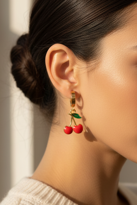 Cherry Drop Earrings