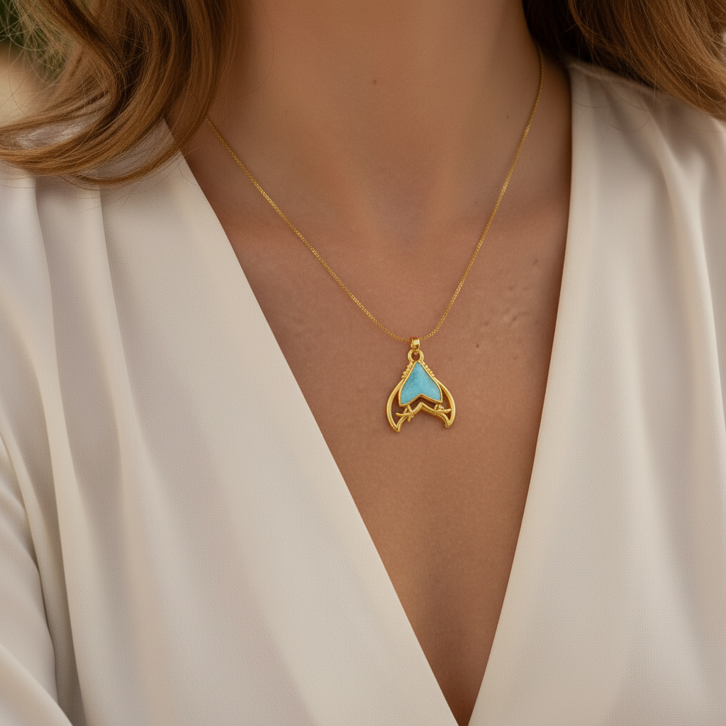 Fishtail Zircon Necklace
