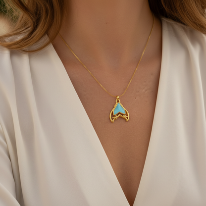 Fishtail Zircon Necklace