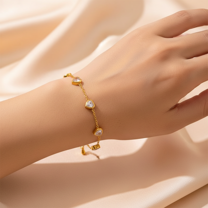 Heart Zircon Bracelet