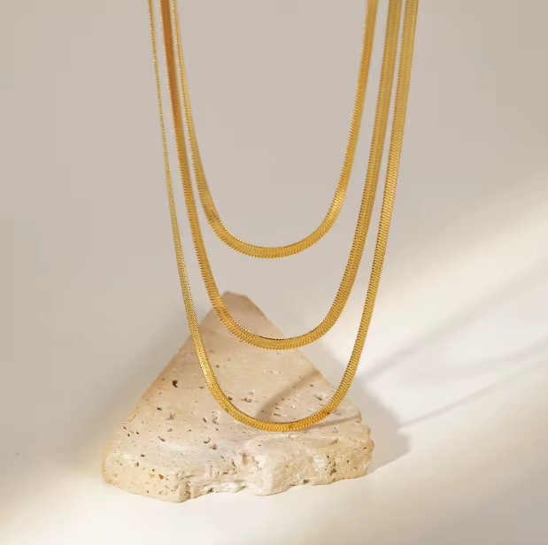 Three layers Snake Chain Necklace