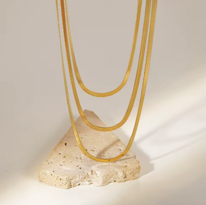 Three layers Snake Chain Necklace