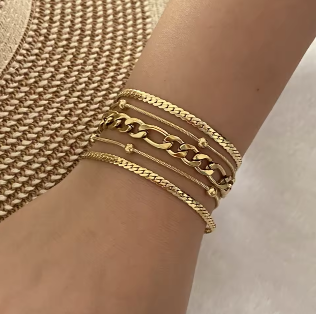 Cross Snake Bone Chain Double-layer Bracelet