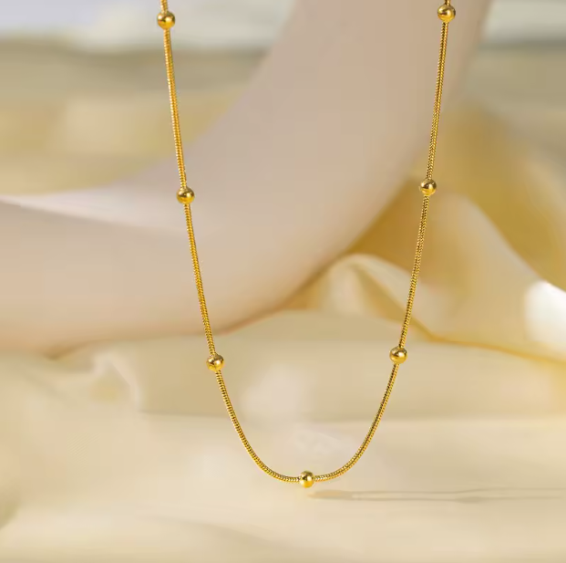 Beaded Snake Chain Necklace
