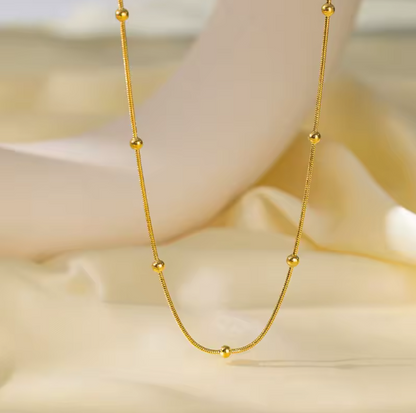 Beaded Snake Chain Necklace