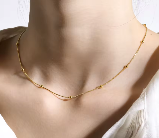 Beaded Snake Chain Necklace