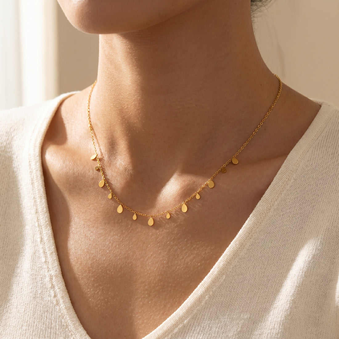 Water Drop Charm Necklace
