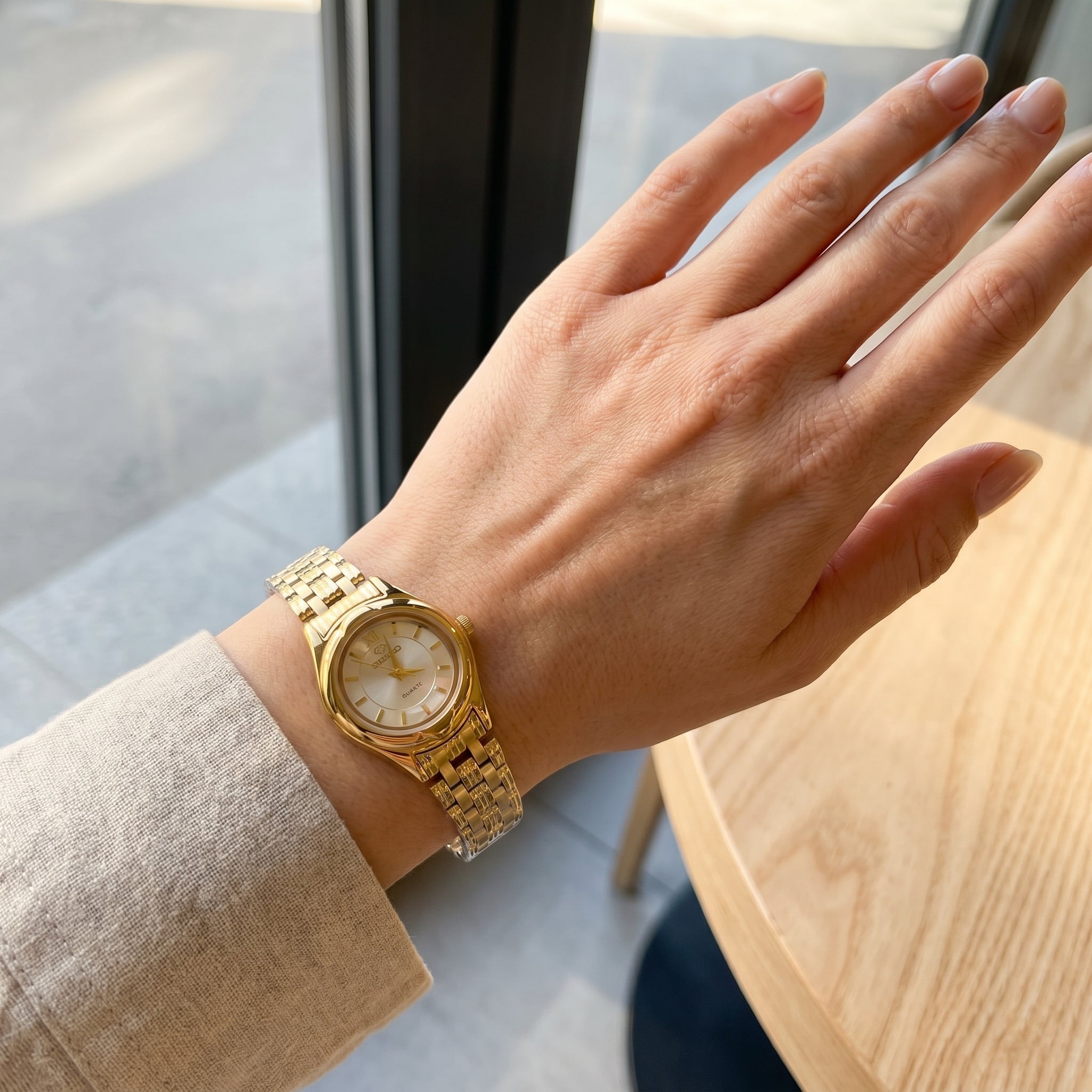 Seifco Silver Tone Mini Round Watch