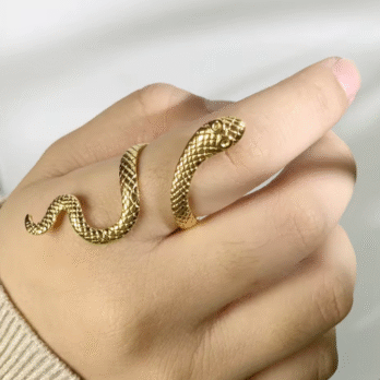 gold snake ring