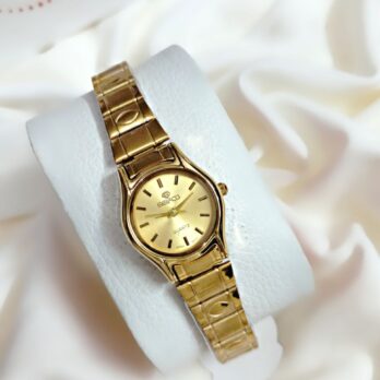 Seifco Gold-Tone Mini Round Watch