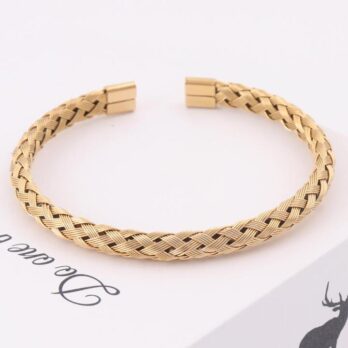 Gold Woven Mesh Bracelet