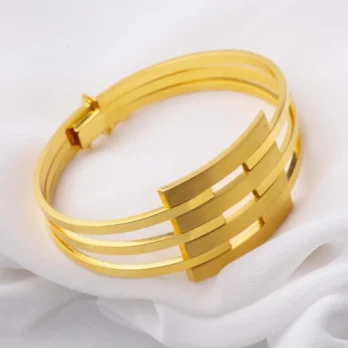 Triple Rib Handcuff Bracelet