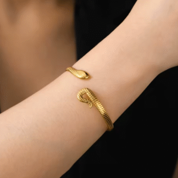 Gold Snake Bangle