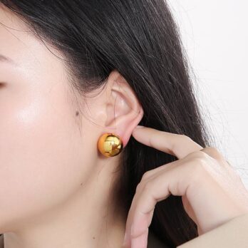 Half Ball Stud Earrings