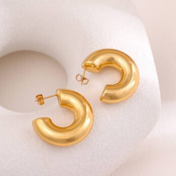 Golden Orbit Hoops