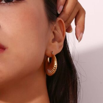 Croissant Hoops Earrings