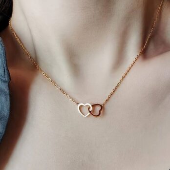 Double Heart Shaped Necklace