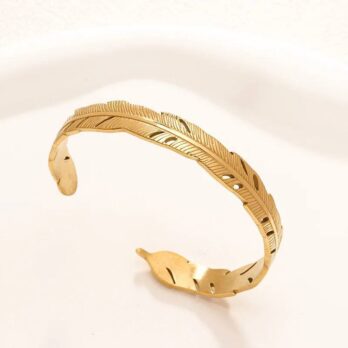 Leaf Bangle Bracelet