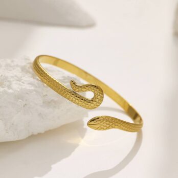 Gold Snake Bangle