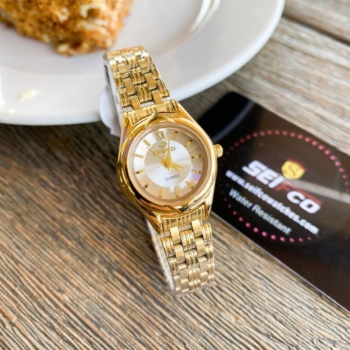 Seifco Silver-Tone Mini Round Watch