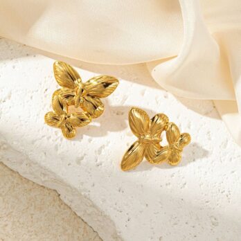 Gold Butterfly Earrings