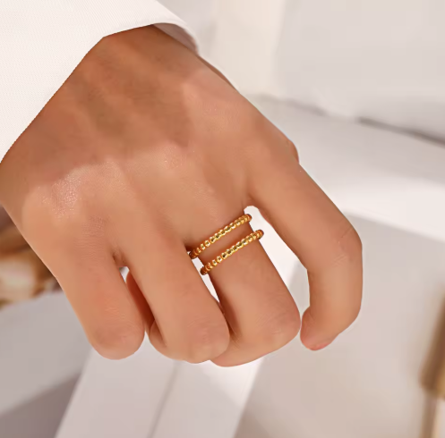 Double Layer Twisted Wire Ring - Image 2