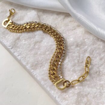 Three Layers Crystal Tennis Chain Bracelet