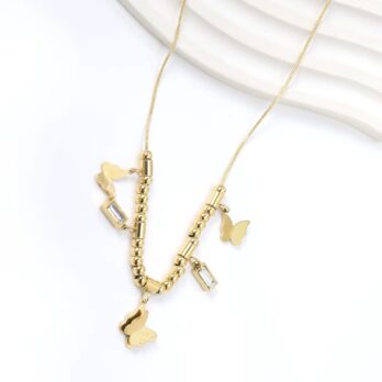Butterfly Diamond Zircon Necklace