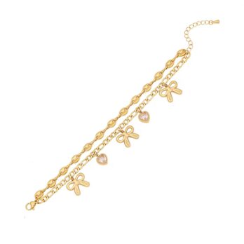 Double Layers Bow Bracelet