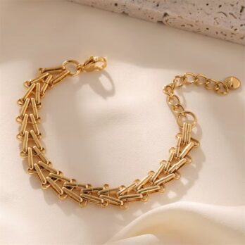 Double Buckle T-shaped Bracelet