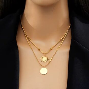 Double Layer Star Round Necklace