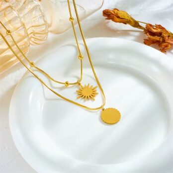 Double Layer Star Round Necklace