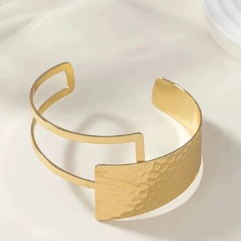 Irregular Patchwork Cuff Bangle