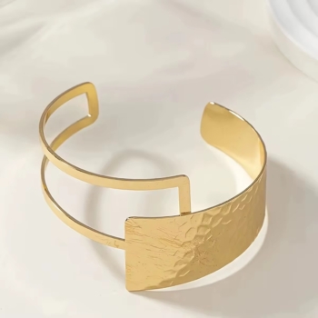 Irregular Patchwork Cuff Bangle