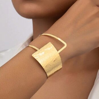 Irregular Patchwork Cuff Bangle