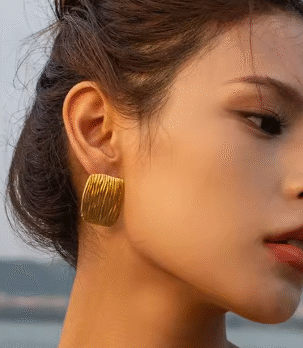 Geometric Square Earrings