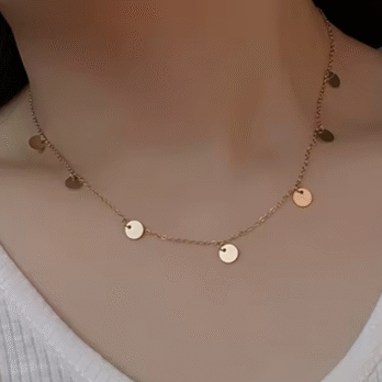 Small Disc Pendants Necklace