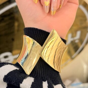 Asymmetric Geometric Cuff Bracelet