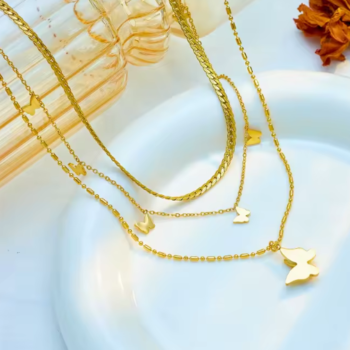 Multi Layer Butterfly Necklace