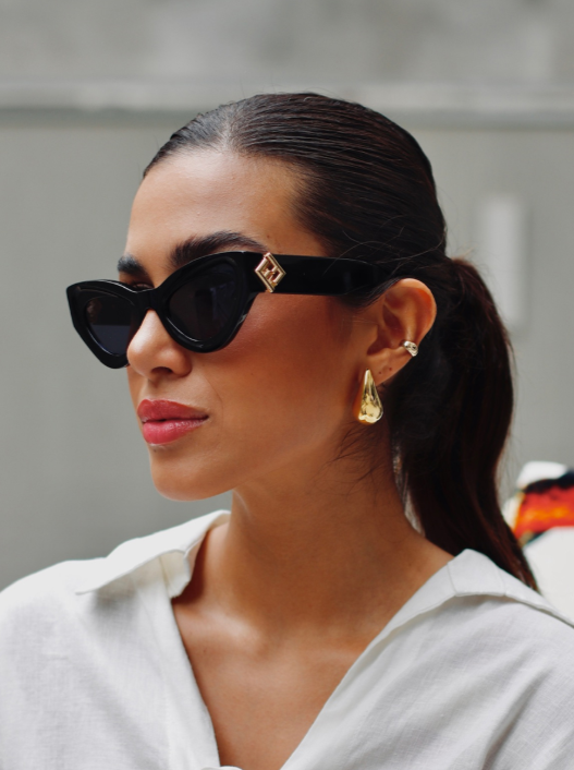 FENDI FF Diamonds Cat Eye Sunglasses - Image 2